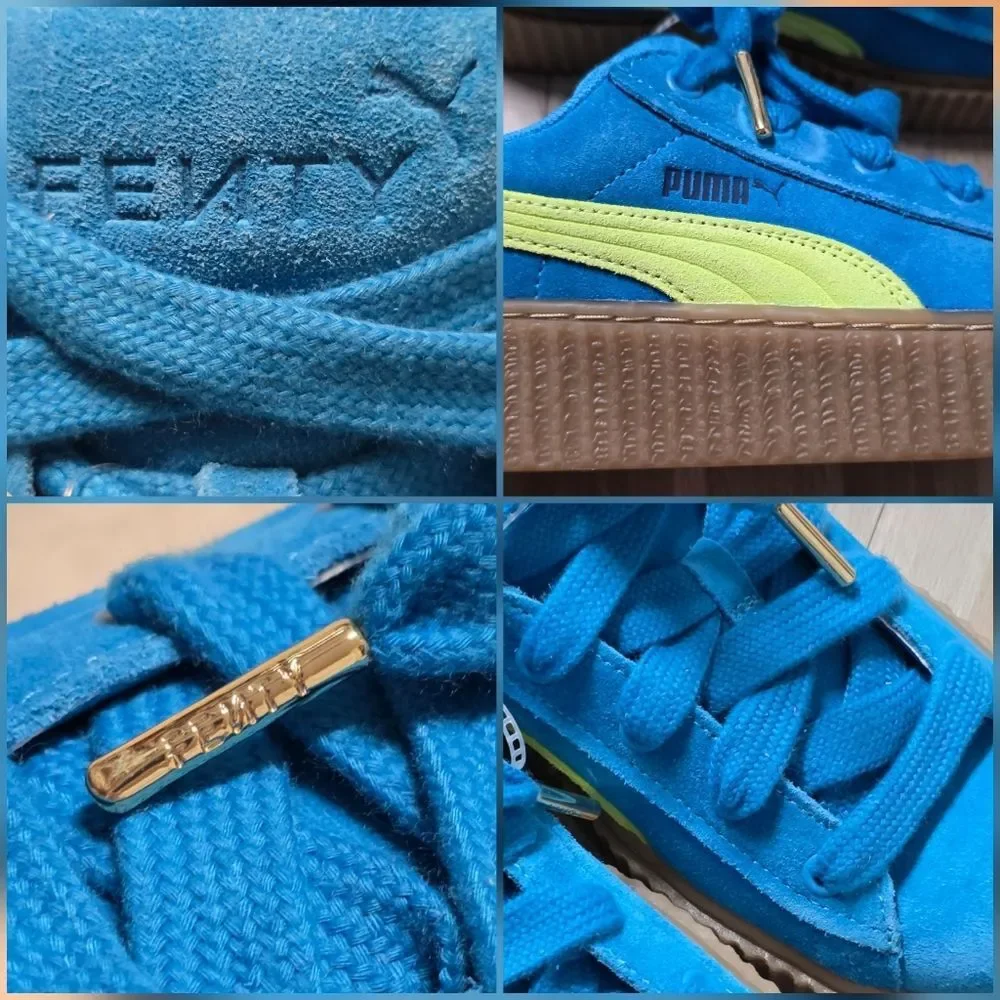 🇬🇪🔸️NWOB Fenty x PUMA Turquoise Creeper Phatty Shoes Youth 5.5
